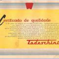                                 CERTIFICADO DE QUALIDADE AOS CLIENTES 